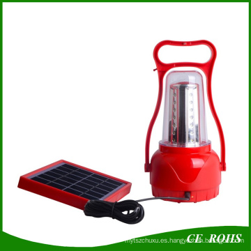 LED que acampa linterna solar que camina la lámpara solar de emergencia LED que acampa solar recargable portátil